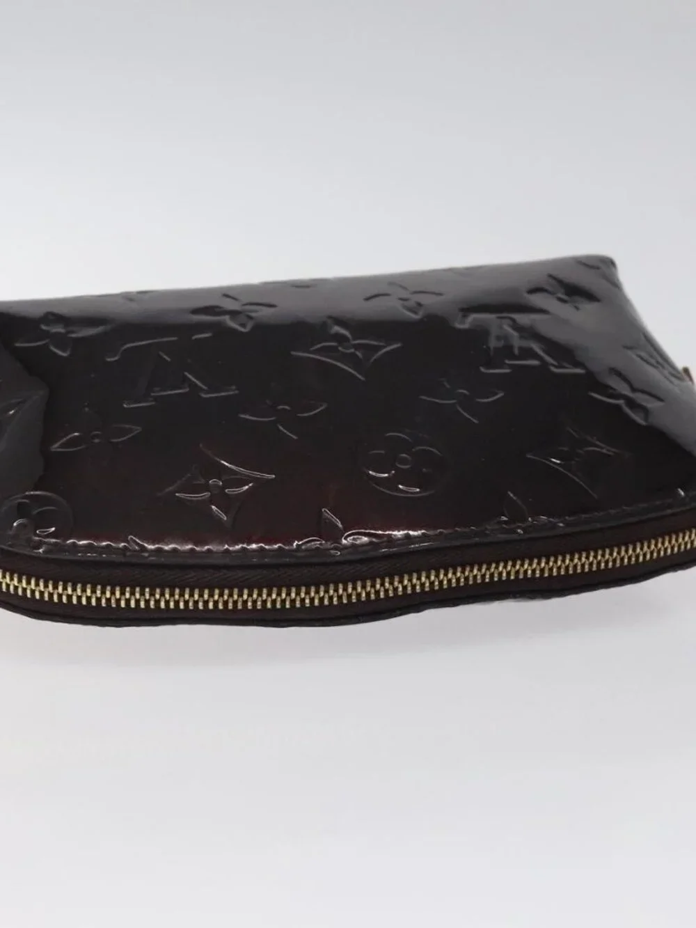 LOUIS VUITTON Monogram Vernis Pochette Cosmetic PM Amarante M91495 Auth 123448 - Picture 7 of 16